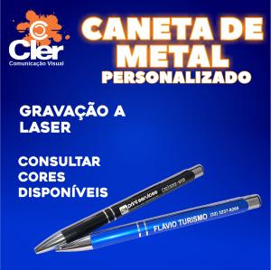 CANETA DE METAL COM GRAVAÇÃO A LASER Caneta de metal   Pintura Gravado a Laser Gravado a laser